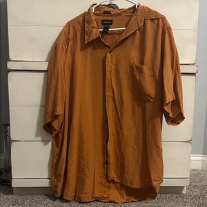 Orange Button-Up Shirt